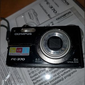 Olympus FE-370 8.0MP Compact Digital Camera Black W Battery No Charger
